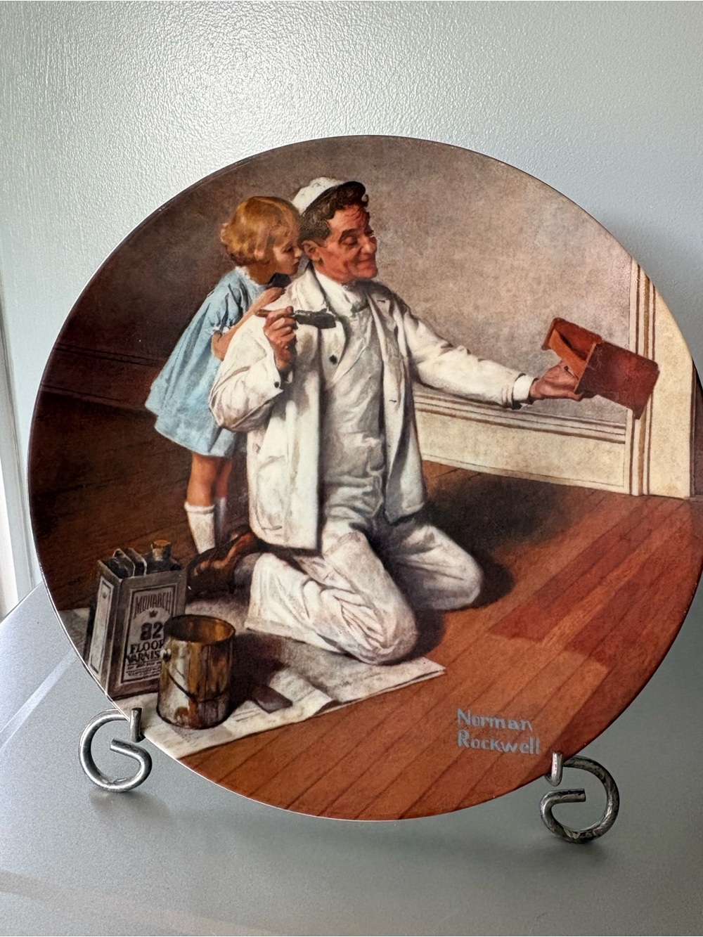 Knowles Decorative Plate - “The Painter”Norman Rockwell Scene